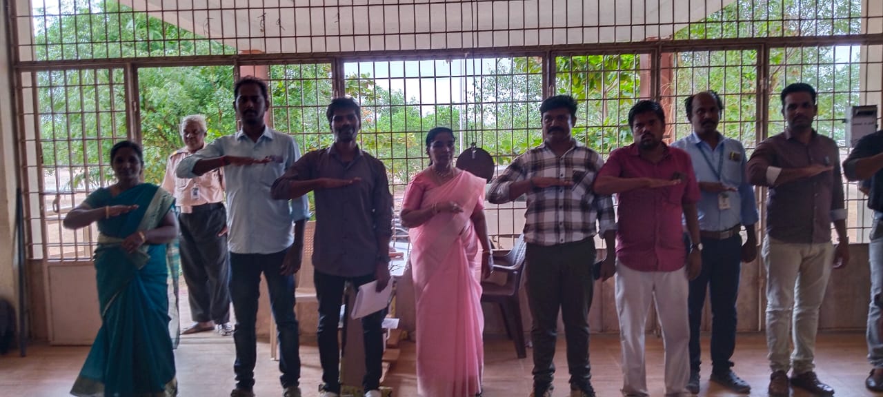 மனோன்மணியம் சுந்தரனார் பல்கலைக்கழக கல்லூரி, திசையன்விளை, நாட்டு நலப் பணி திட்டம் சார்பில் போதைப் பொருள் ஒழிப்பு உறுதிமொழி
