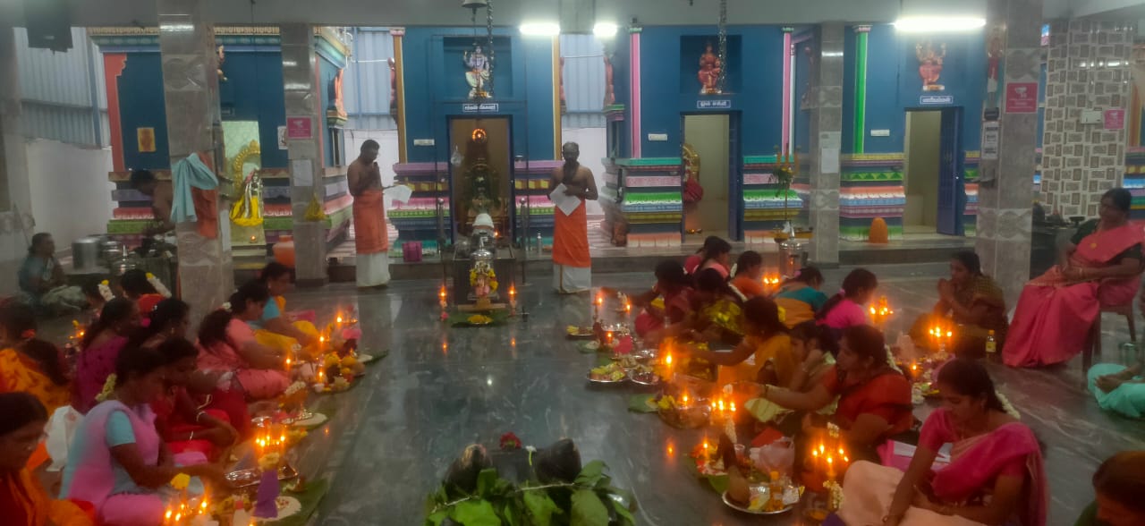 வடமலம்பட்டி சர்வலிங்கேஸ்வரர் ஆலயத்தில் திருவிளக்கு பூஜை