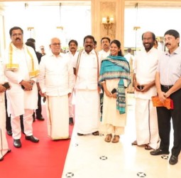 துணை ஜனாதிபதி வேட்பாளர் சுதர்சன் ரெட்டி தமிழக எம்.பி.க்களிடம் ஆதரவு திரட்டுவதற்காக சென்னை வருகை