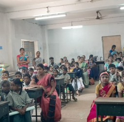 குடவாசல் அரசு ஆண்கள் மேல்நிலைப்பள்ளியில் குறு வட்ட அளவில் நடைபெற்ற கலைத் திருவிழா