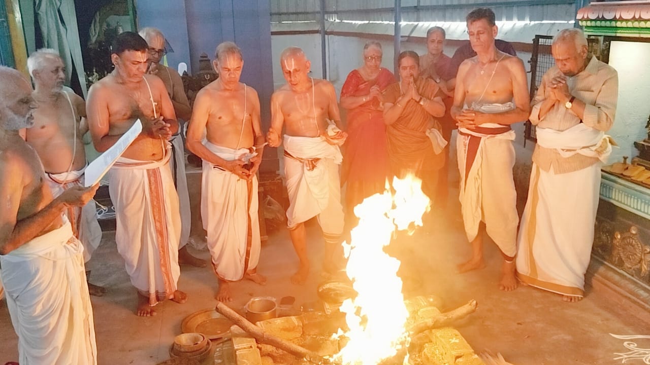 ஸ்ரீயோக நரசிம்மருக்கு ஸ்வாதி விழா யாகசாலை பூஜைகள்
