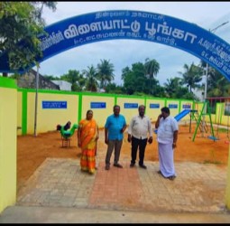 திண்டிவனம் நகராட்சி 6வது வார்டில் லட்சுமணன் நகரில் புதிதாக அமைக்கப்பட்டுள்ள குழந்தைகள் விளையாட்டு பூங்கா