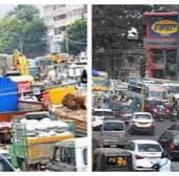 வத்தலகுண்டு நகரில் மதுரை ரோட்டில் ஆக்கிரமிப்பை அகற்றிய நெடுஞ்சாலை துறை