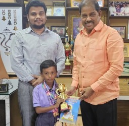 ஸ்ரீ வெங்கடேஸ்வரா மெட்ரிக். மேல்நிலைப்பள்ளி மாணவன் சஸ்வின், மாநில அளவிலான ஸ்கேட்டிங் போட்டியில் முதலிடம்