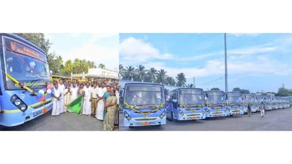 கிருஷ்ணகிரியில் 10 புதிய நகர பேருந்து சேவைகள் தொடக்கம்