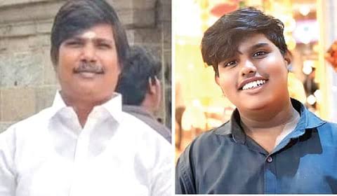 கிண்டி அருகே இருசக்கர வாகனத்தில் சென்ற தந்தை - மகன் அடையாளம் தெரியாத வாகனம் மோதி உயிரிழப்பு