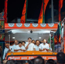 ஓசூர் பரப்புரை பயணத்தில் பாஜக மாநிலத் தலைவர்