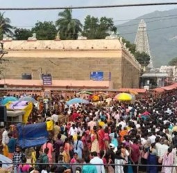 அண்ணாமலையார் கோயிலில் பக்தர்கள் 7 மணி நேரம் காத்திருந்து சுவாமி தரிசனம்
