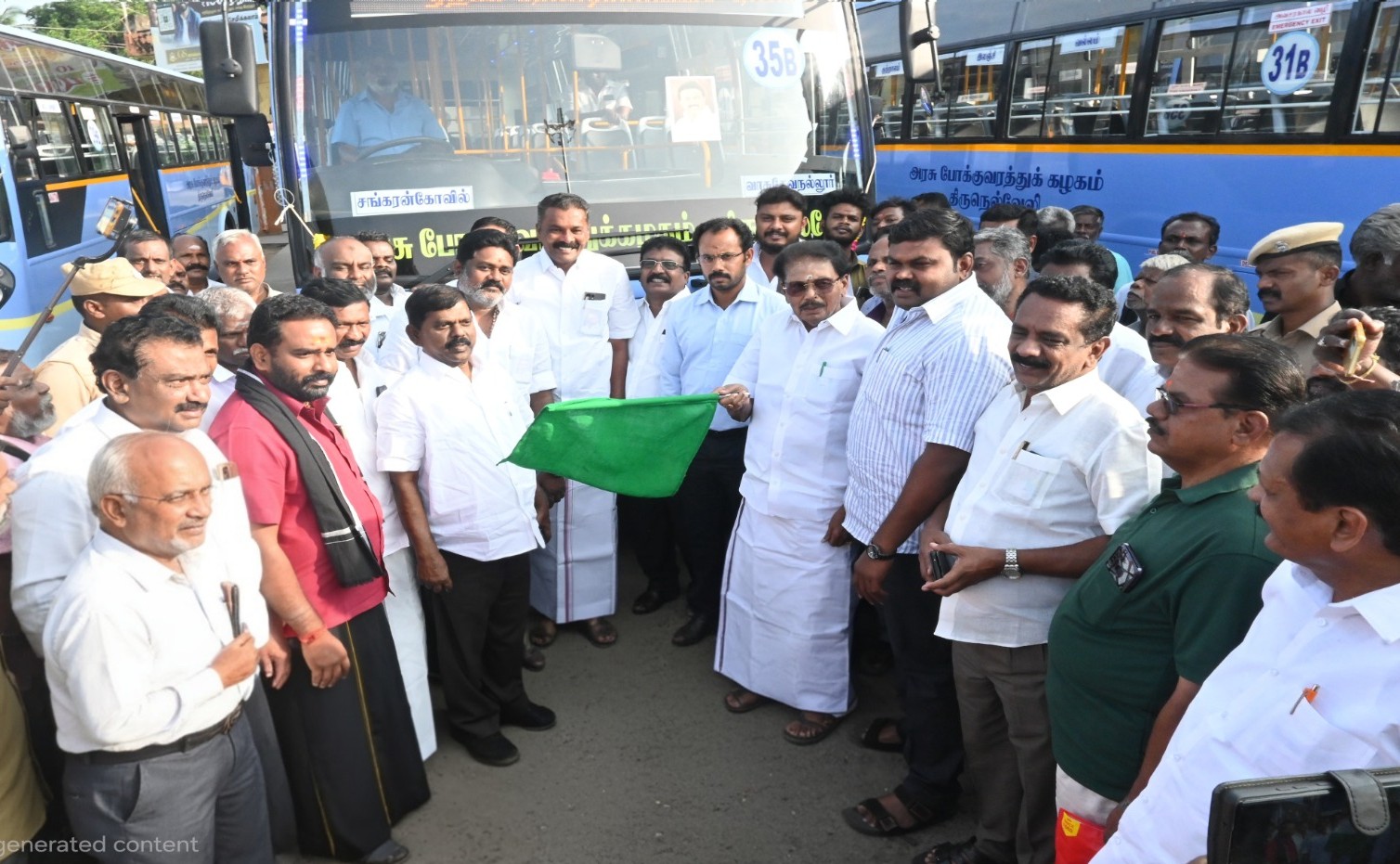 தென்காசி புதிய பேருந்து நிலையத்தில் 16 புதிய நகரப் பேருந்துகள் சேவை