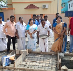 பட்டாரியார் 3-ம் தெருவில் சிறுபாலம் அமைக்கும் பணி