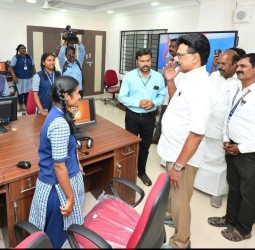 அரசு மாதிரி பள்ளி கட்டிடம் மற்றும் மாணவ, மாணவியர்களுக்கு விடுதி முதலமைச்சர் திறந்து வைத்தார்............