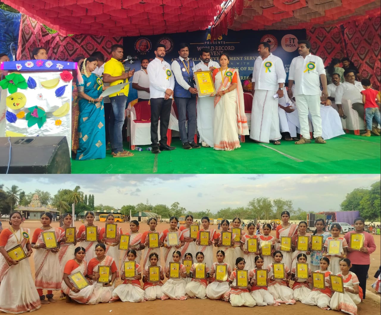 பரத நாட்டியத்தில் ஃபியூச்சர் கலாம் புக் ஆப் ரெகார்ட் மற்றும் யூனிவர்சல் புக் ஆப் ரெக்கார்ட் செய்து சாதனை