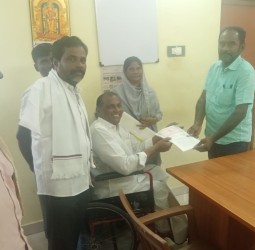 பொன்னமராவதி பேரூராட்சியில் மாற்றுத்திறனாளிகள் நியமன கவுன்சிலர் பொறுப்பிற்கு மனு தாக்கல் செய்தார்:முஹம்மது காசிம்..