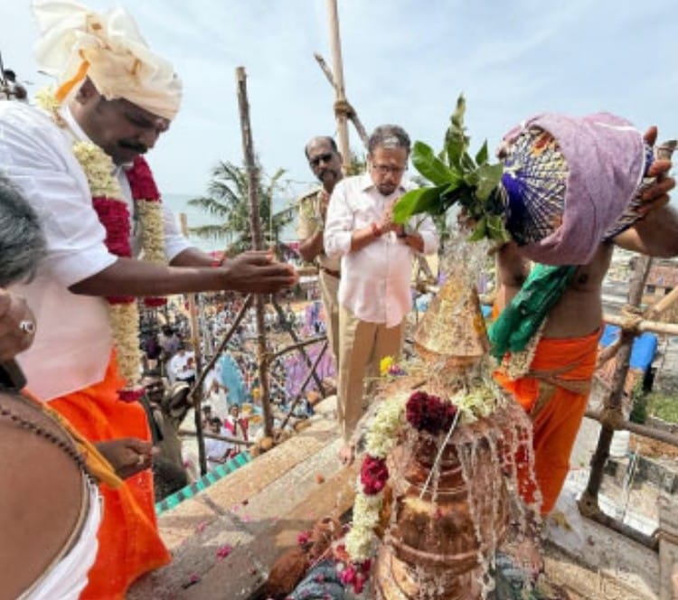 புதுச்சேரி காலாப்பட்டு பிள்ளைச்சாவடியில் கெங்கையம்மன் கோவில் கும்பாபிஷேக விழா