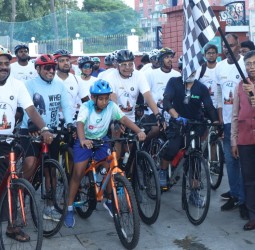 சென்னையில் நேற்று போதைப்பொருள் ஒழிப்பு விழிப்புணர்வு சைக்கிள் பேரணி