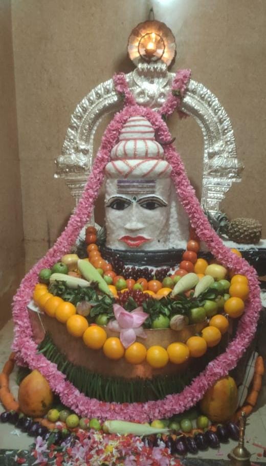 அன்னாபிஷேகத்தில் அருள் பாலிக்கும் சர்வலிங்கேஸ்வரர் பெருமான்