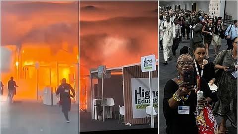 பிரேசிலில் மத்திய அமைச்சர் கலந்துகொண்ட காலநிலை மாற்ற மாநாட்டு அரங்கில் தீ விபத்து