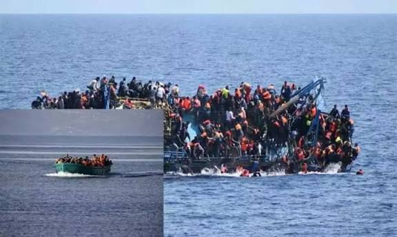 அகதிகள் படகு கடலில் கவிழ்ந்து விபத்து - 4 பேர் பலி