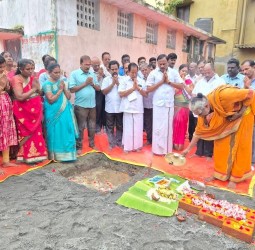 மாநகராட்சி தொடக்க பள்ளியில் 2.01 கோடி மதிப்பீட்டில் புதிதாக கட்டப்பட உள்ள 2 அடுக்குகள் கொண்ட 8 வகுப்பறை கட்டிடத்தின் பணி