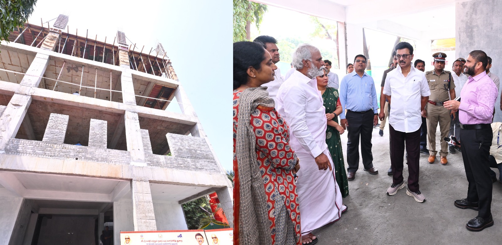 காவல்துணை ஆணையர் அலுவலகப் பணிகளை முதல்வர் ஸ்டாலின் நேற்று ஆய்வு