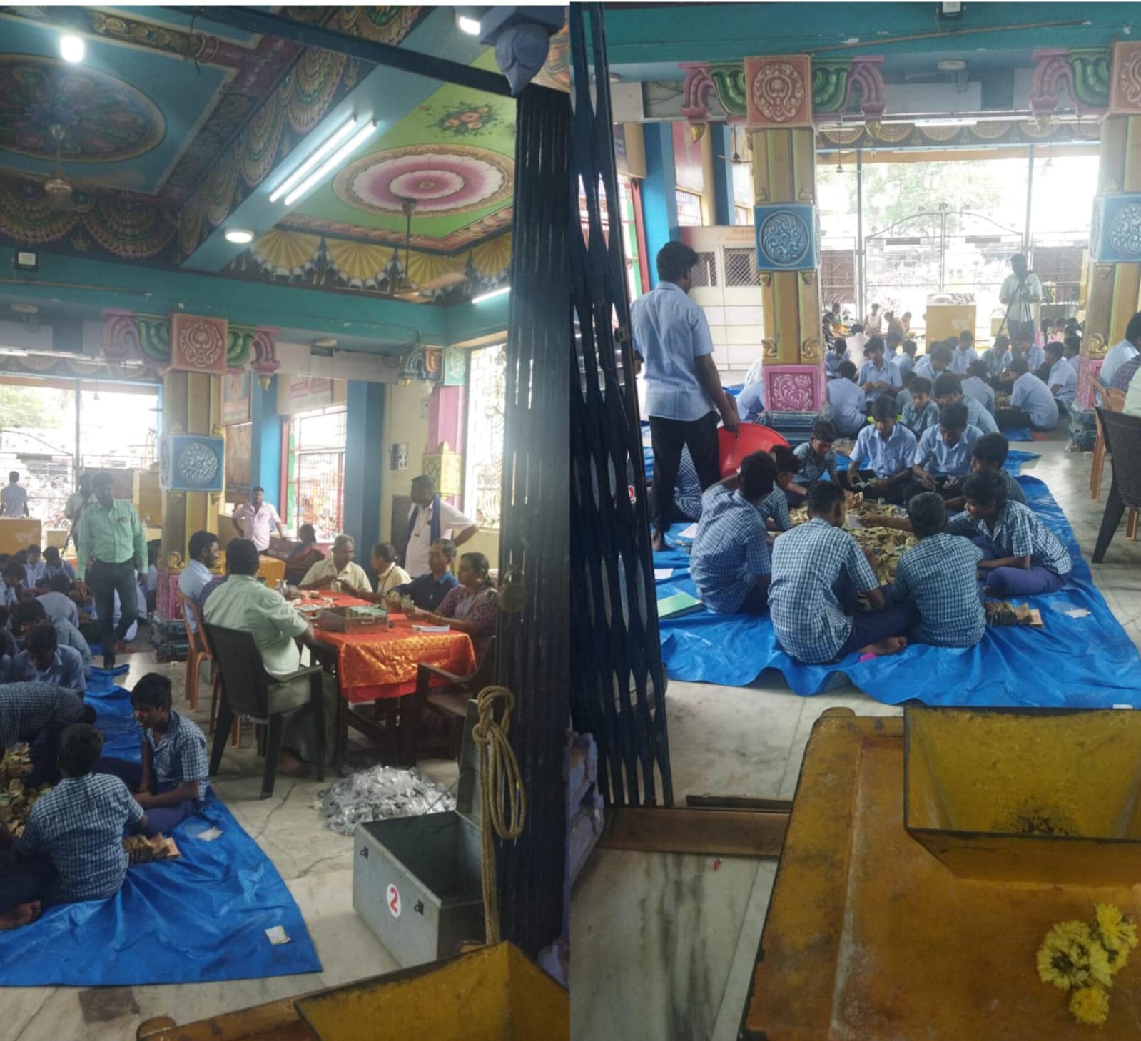 வலங்கைமான் வரதராஜன்பேட்டை மகா மாரியம்மன் ஆலயத்தில் உள்ள 6 நிரந்தர உண்டியல்கள் திறப்பு.