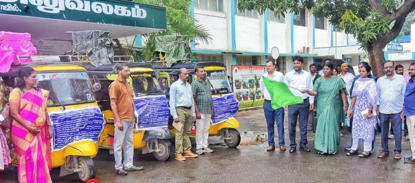 நாகர்கோவிலில் வாக்காளர் சிறப்பு தீவிர திருத்த விழிப்புணர்வு பிரச்சார  ஆட்டோ