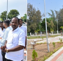 சில்லடி தர்கா கடற்கரையில் அமைச்சர்கள் ஆவடி நாசர், அன்பில் மகேஸ் பொய்யாமொழி ஆய்வு