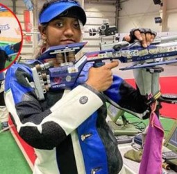 உலக சாம்பியன்ஷிப் துப்பாக்கி சுடுதல்; 10 மீட்டர் ஏர் ரைபிள் பிரிவில்  வெண்கலம் வென்ற இளவேனில் வாலறிவன்