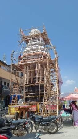 திருவண்ணாமலையில் பெண்கள்  இழுக்கும் பராசக்தி தேர் புதுப்பிப்பு