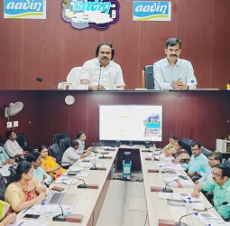 ஆவின் பால் அலுவலகத்தில் பால்வளத் துறை பற்றிய ஆய்வு