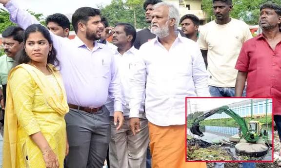 பக்கிங்ஹாம் கால்வாயில் தூர்வாரும் பணி: அமைச்சர் சேகர்பாபு நேரில் ஆய்வு