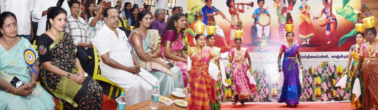 காஞ்சிபுரம் ஒன்றியம் கீழ்கதிர்பூர் தனியார் பள்ளியில் நடந்த கலைத் திருவிழா
