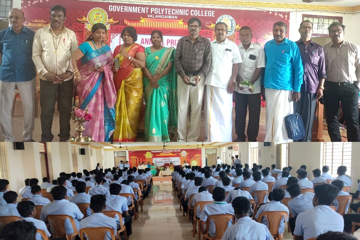 வலங்கைமான் அரசினர் பலவகை தொழில்நுட்பக் கல்லூரியில் தமிழ் மன்ற விழாவில் கவியரங்கு மாணவ, மாணவிகள் பங்கேற்பு.