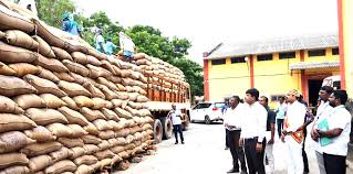 நெல் கொள்முதல், மூட்டைகள் நகர்வுப் பணிகள் ஆய்வு