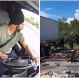 அமெரிக்காவில் கார் மீது லாரி மோதி 3 பேர் உயிரிழப்பு: இந்திய டிரைவர் கைது