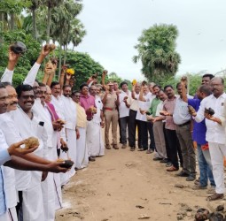 சீர்காழியில் பசுமை சேவை சங்கம் சார்பில்   1 லட்சம் பனை விதை நடும் பணி துவக்க விழா