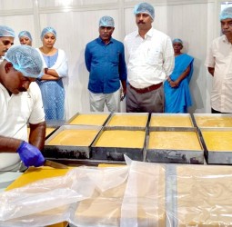 தீபாவளி இனிப்பு தயாரிப்பை கலெக்டர் கந்தசாமி ஆய்வு