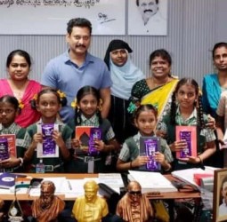 திருக்குறள் திறனறிவு தேர்வான மாணவர்களை அமைச்சர் அன்பில் மகேஷ் பொய்யாமொழி சந்தித்து வாழ்த்து