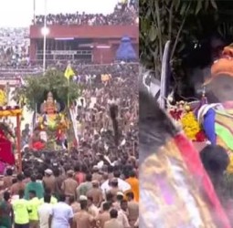 திருச்செந்தூரில் கோலாகலமாக நடைபெற்ற சூரசம்ஹாரம்.. விண்ணைப் பிளந்த அரோகரா முழக்கம்