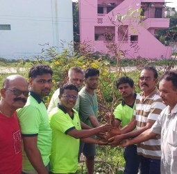 பசுமை ஆர்வலர் மறைந்த ஜெகதீஷ் நினைவாக மரக்கன்றுகள் நட்டு அஞ்சலி