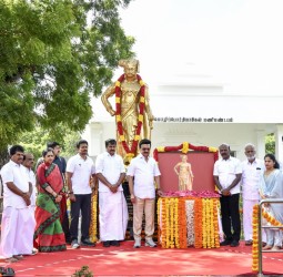 சுதந்திரப் போராட்ட வீரர் வீரபாண்டிய கட்டபொம்மன் 226வது நினைவு நாளை முன்னிட்டு, அவரது சிலைக்கு முதலமைச்சர் ஸ்டாலின் மாலை அணிவித்து, மலர் தூவி மரியாதை