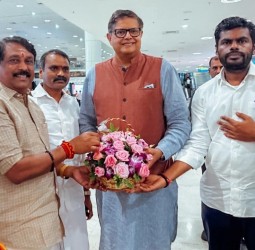 தமிழ்நாடு பாஜகவின் தேர்தல் பொறுப்பாளர் பண்டா ஜாய் நேற்று சென்னை வந்தார்