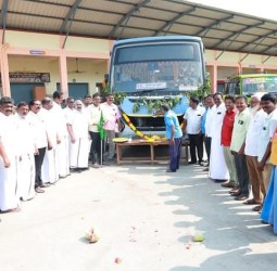 செஞ்சியில் இருந்து வவ்வால் குன்றம் வழியாக மேல் கூடலூருக்கு புதிய வழித்தடத்தில் இயங்கும் பேருந்து