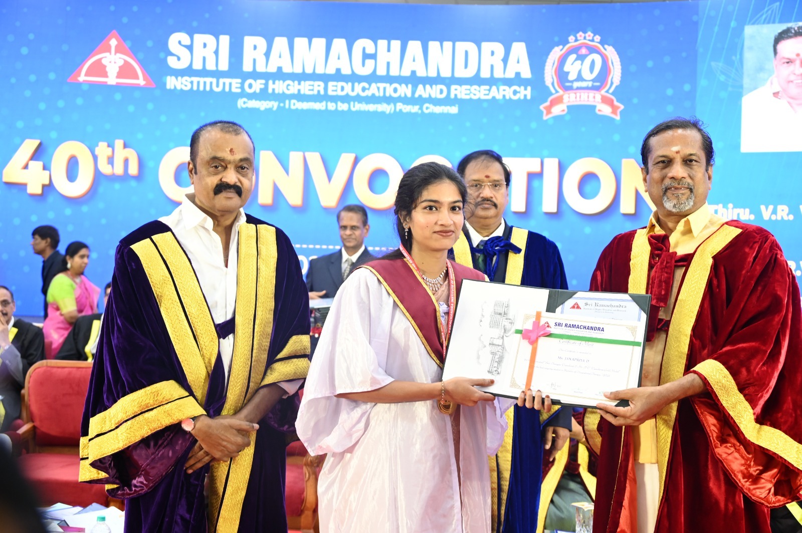 ஸ்ரீராமச்சந்திரா உயர் கல்வி மற்றும் ஆராய்ச்சி நிறுவனத்தின் 40-வது பட்டமளிப்பு விழா