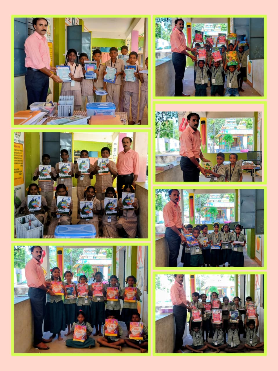 அரசுப் பள்ளிகளில் இரண்டாம் பருவம் தண்டலை நடுநிலைப் பள்ளியில் விலை இல்லா பொருட்கள் வழங்கப்பட்டன