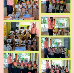 அரசுப் பள்ளிகளில் இரண்டாம் பருவம் தண்டலை நடுநிலைப் பள்ளியில் விலை இல்லா பொருட்கள் வழங்கப்பட்டன