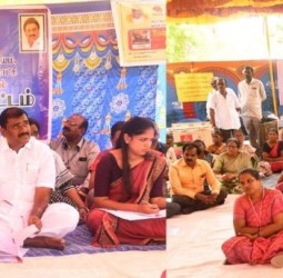 அயன்பொம்மையாபுரம் கிராமத்தில் நேற்று நடந்த கிராம சபை கூட்டம்