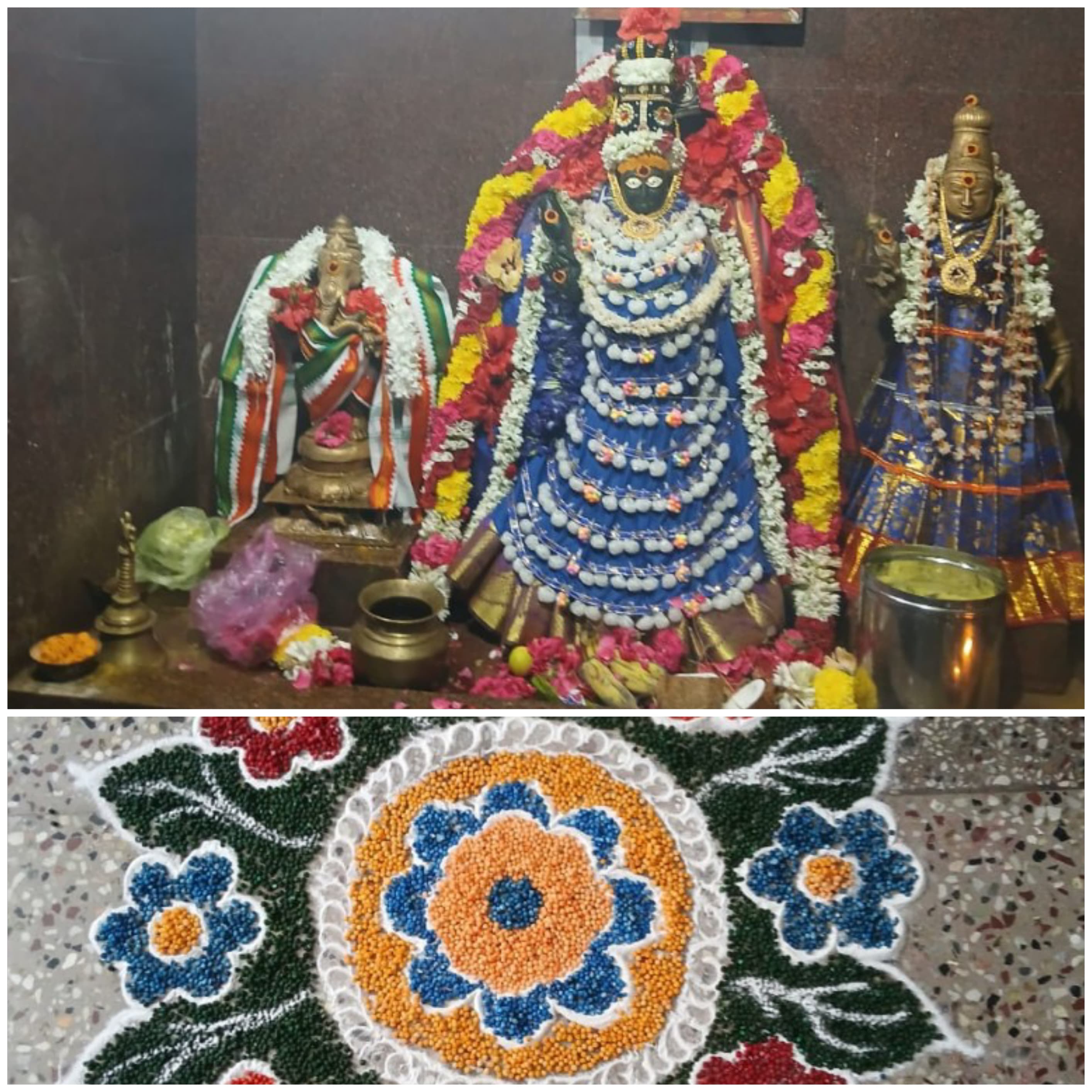 வாசவி அம்மன் கற்கண்டு அலங்காரத்தில் நவராத்திரி 3-ஆம் நாள் விழா.