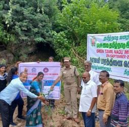 பசுமை தமிழ்நாடு இயக்கம் சார்பாக மரக்கன்றுகள் நடும் விழா
