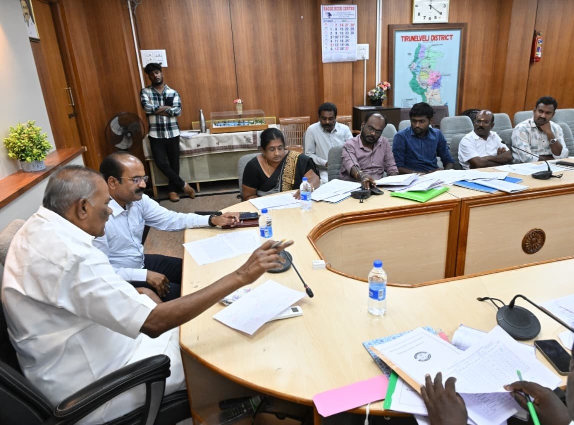 தாமிரபரணி கூட்டு குடிநீர் திட்டப்பணிகளின் முன்னேற்றம் குறித்துசபாநாயகர் அப்பாவு ஆய்வு